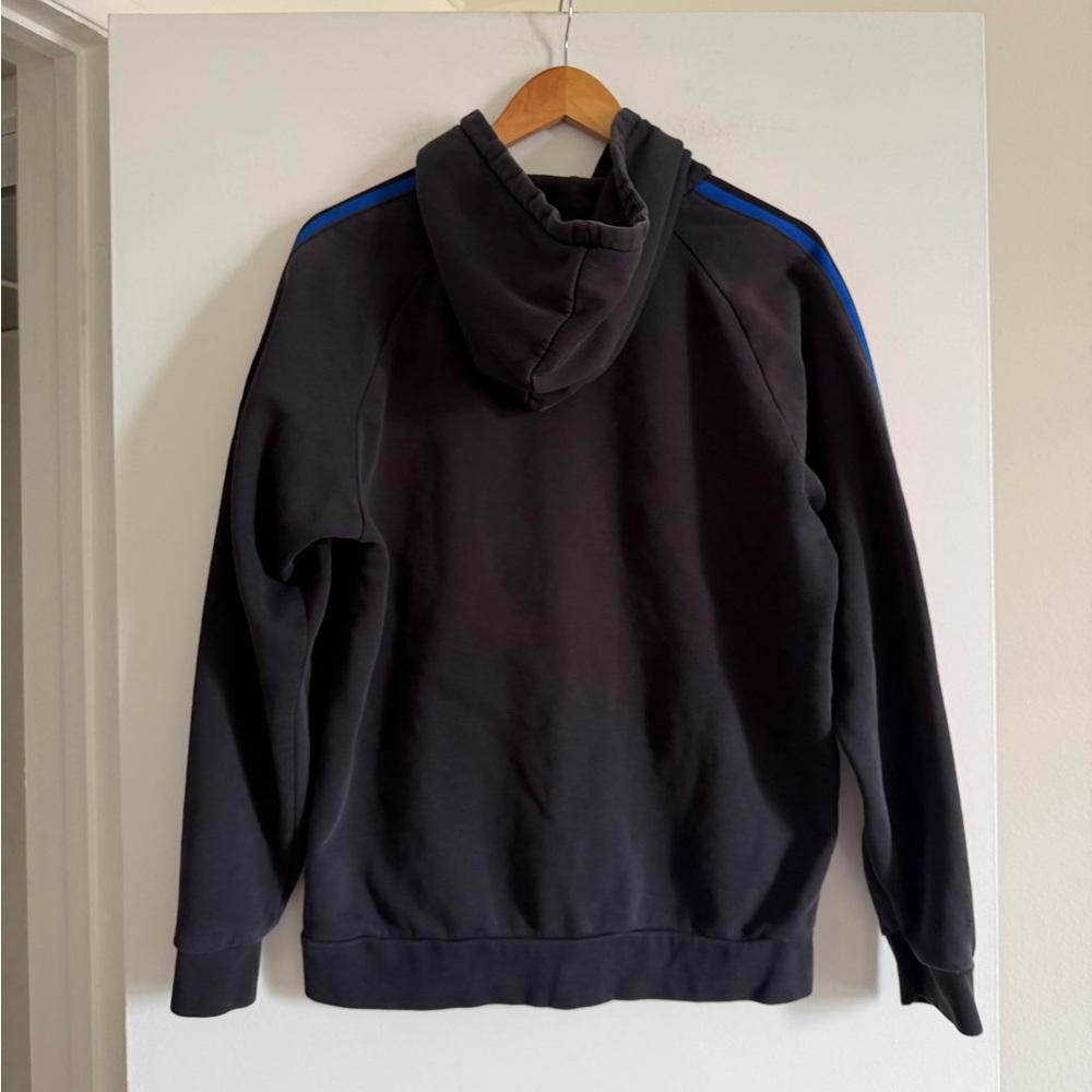 Adidas Fleece Lined Black Hoodie Sweatshirt size Large EUC - Picture 9 of 13